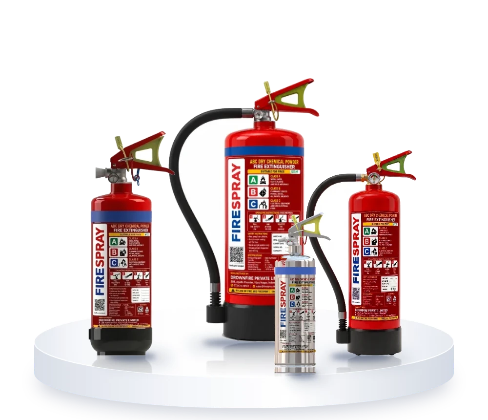 ABC fire extinguisher supplier: FireSpray MAP 90, MAP 50, MAP 40 and stainless steel ABC