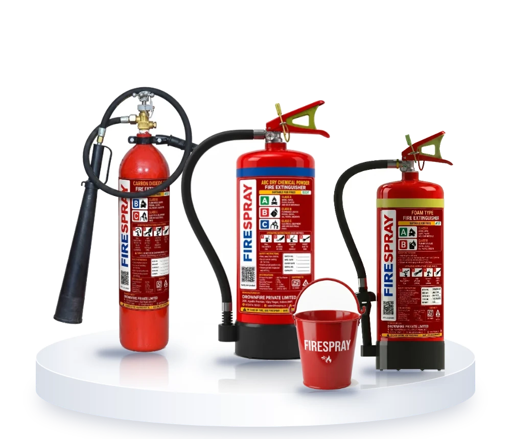 Fire extinguisher dealers in Pune: FireSpray CO2, ABC, foam extinguishers and fire bucket