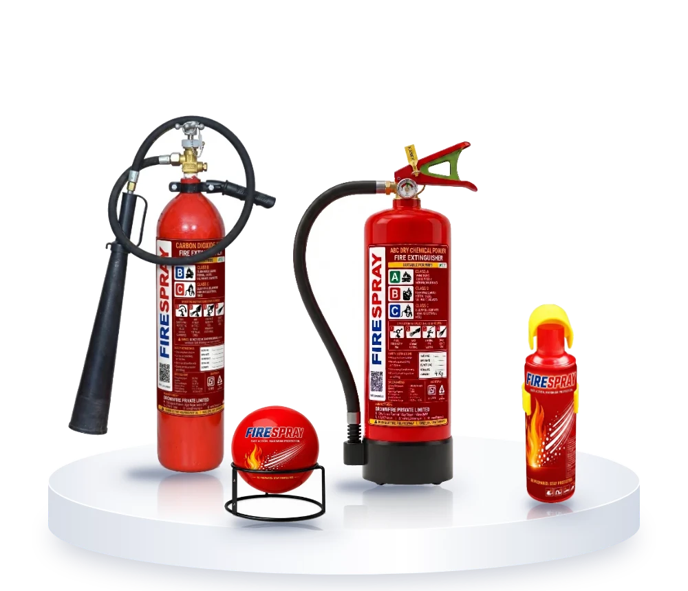 FireSpray ABC and CO2 fire extinguishers, car fire extinguisher and fire ball, delivered near you